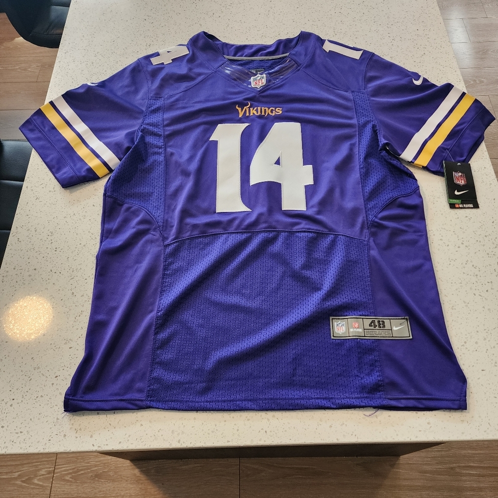 Men's NFL Minnesota Vikings Stefon Diggs Nike Purple Game Jersey Size 48 NWT